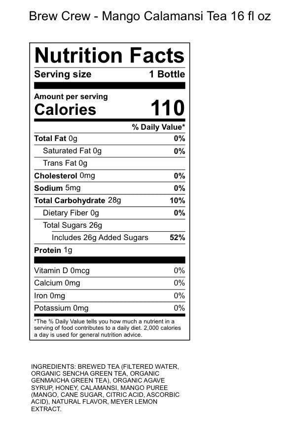 Mango Calamansi Cold Brew Tea 6 pack bottles