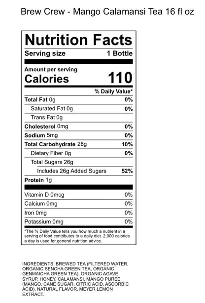 Mango Calamansi Cold Brew Tea 6 pack bottles